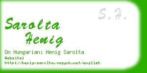 sarolta henig business card